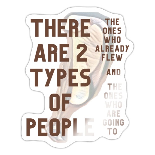 There are two types of people. Flying for everyone - Sticker