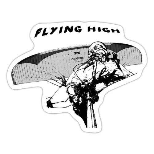 Paragliding flying high design - Sticker