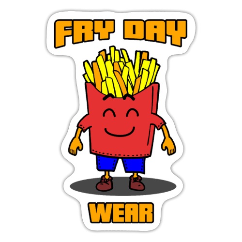 FRY DAY WEAR ! (frites, friday wear) - Autocollant