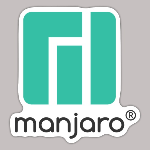 Manjaro logo and lettering - Sticker