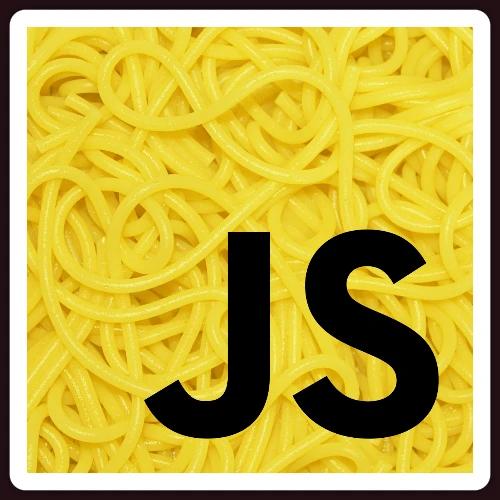 Spaghetti JavaScript - Sticker Größe S (10 x 10 cm)