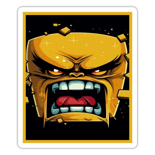 Wütendes süßes Gesicht - Sticker
