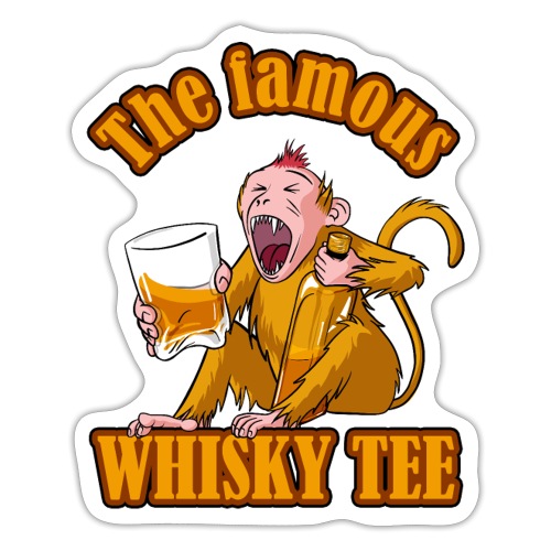 THE FAMOUS WHISKY TEE ! (dessin Graphishirts) - Autocollant