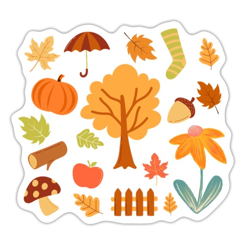 Fall Leaves Enjoy the Colorful Season - Sticker