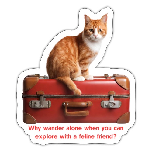 Travel Cat #1 - Sticker