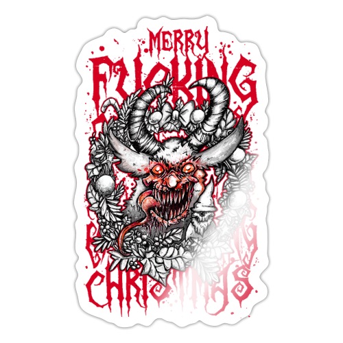 Merry Fucking Christmas mit Krampus - Sticker