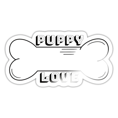 puppy love bone - Sticker