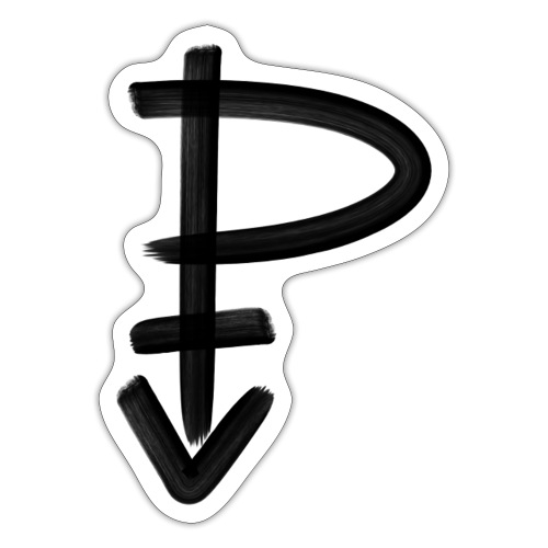 Symbol Pansexuell schwarz - Sticker