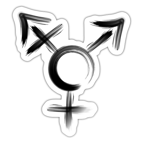 Symbol Transgender schwarz - Sticker