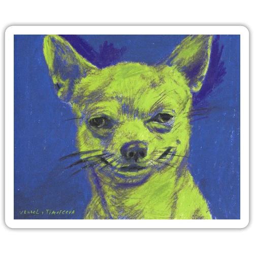 Собачка — Врубель, Тимофеева | Эхо - Sticker size S (10 x 10 cm)