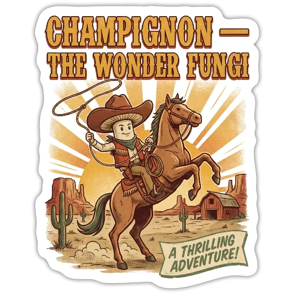 Champignon — The Wonder Fungi — Sticker size S (10 x 10 cm)