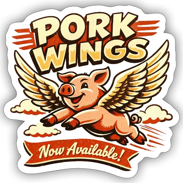 Pork Wings — Sticker size S (10 x 10 cm)