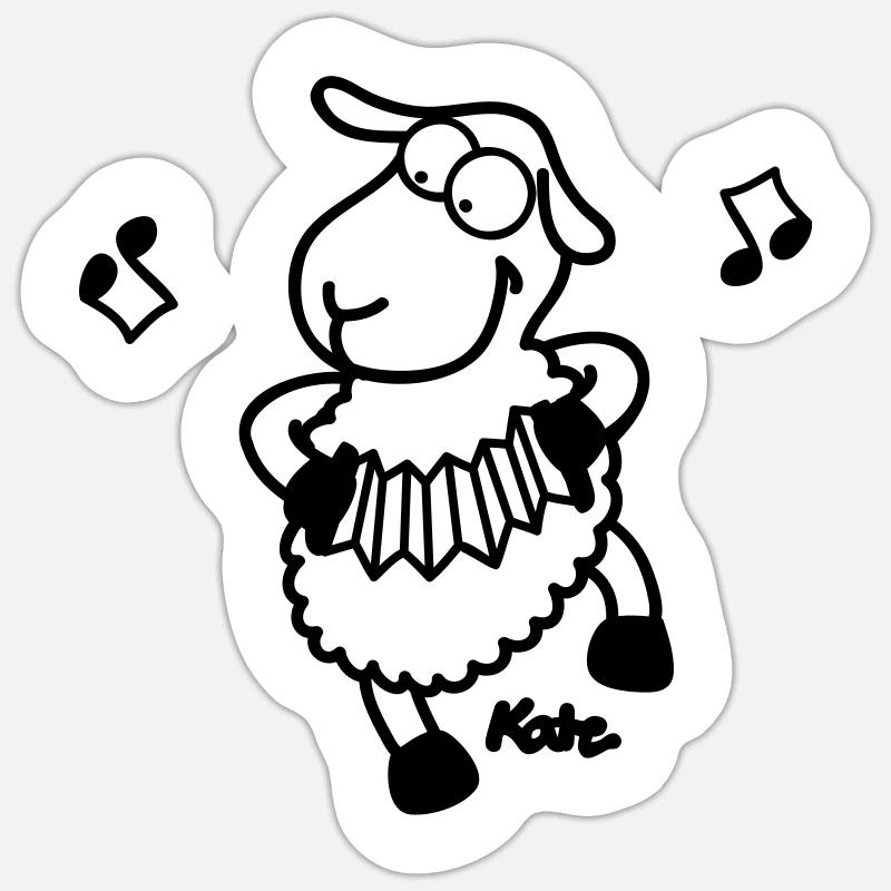 Schaf Sticker size S (10 x 10 cm)
