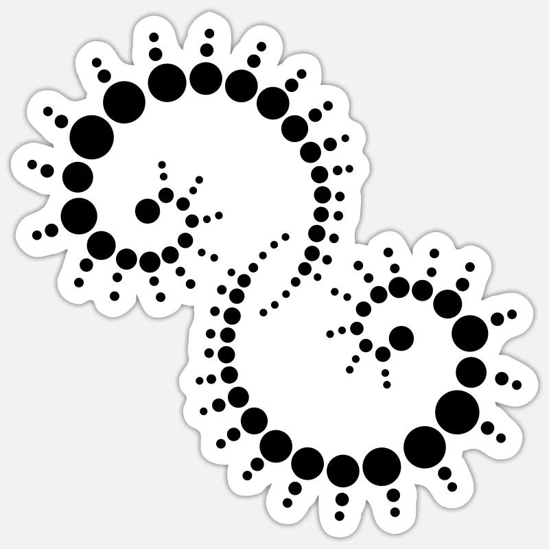 fossil2 - Sticker taille S (10 x 10 cm) - blanc mat