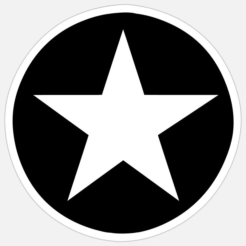 Star - Sticker taille S (10 x 10 cm) - blanc mat