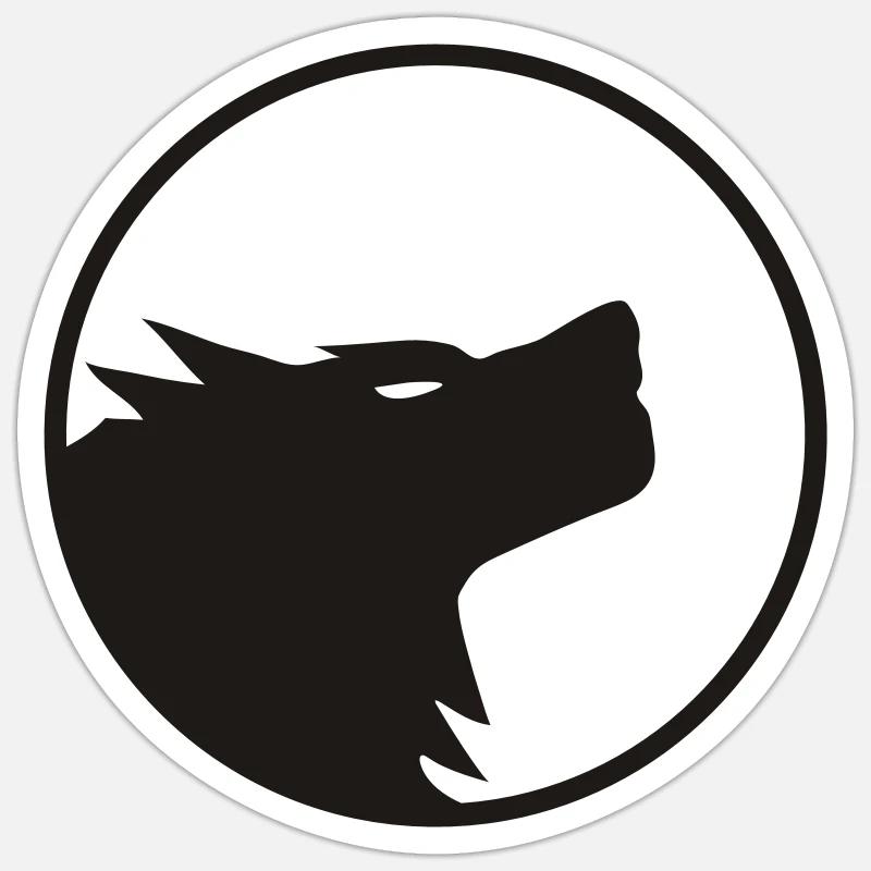 wolf - Sticker size S (10 x 10 cm) - white matte