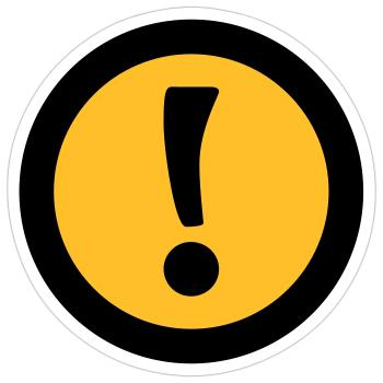 Achtung | Attention - Sticker taille S (10 x 10 cm) - blanc mat - Devant