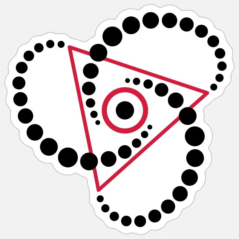 Cercle 6 | crop circle - Sticker taille S (10 x 10 cm) - blanc mat