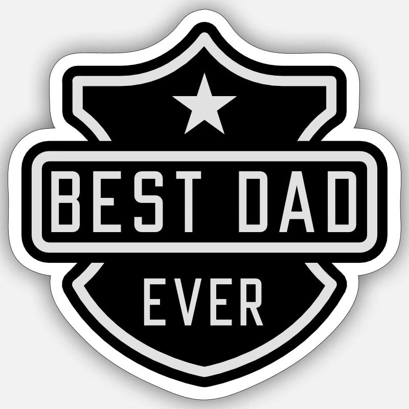 Best Dad ever - Sticker size S (10 x 10 cm) - white matte