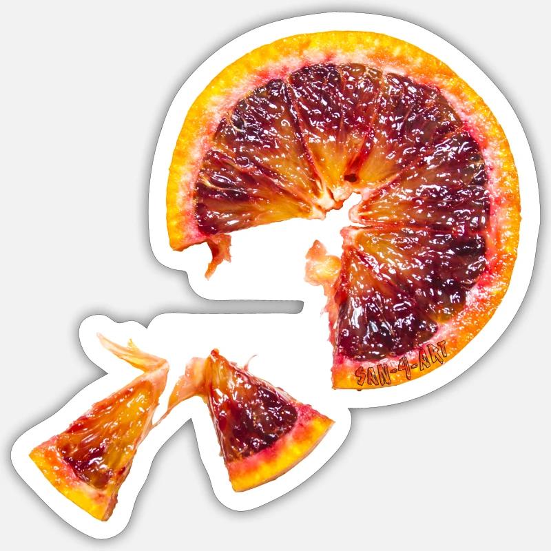 Blutorange Sticker Größe S (10 x 10 cm)