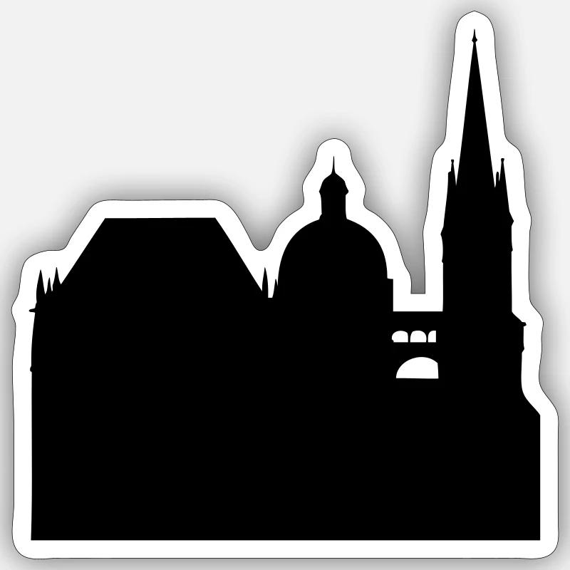 aachener dom Sticker Größe S (10 x 10 cm)
