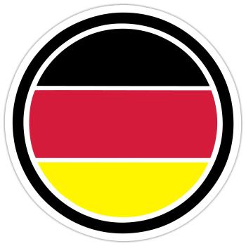 Allemagne emblème - Sticker taille S (10 x 10 cm) - blanc mat - Devant