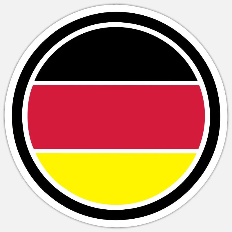 Deutschland Emblem - Sticker Größe S (10 x 10 cm) - Mattweiß
