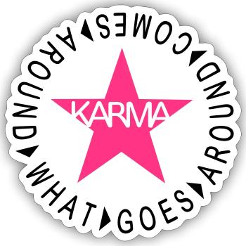 What goes around comes around 2C - Sticker Größe S (10 x 10 cm) - Mattweiß - Vorne