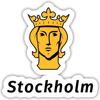 Stockholm - Sticker Größe S (10 x 10 cm) - Mattweiß - Vorne