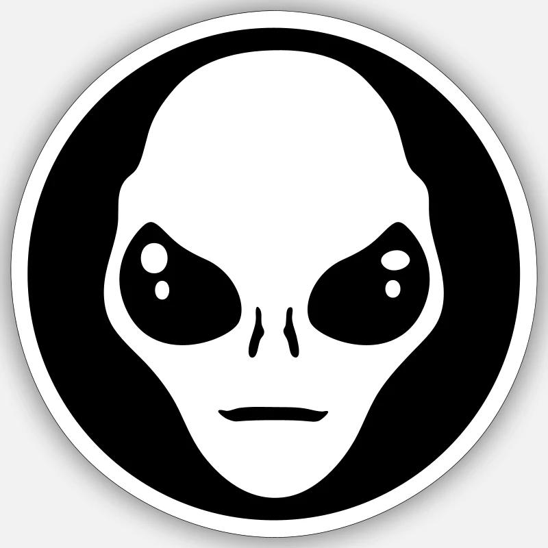 Alien - Sticker Größe S (10 x 10 cm) - Mattweiß