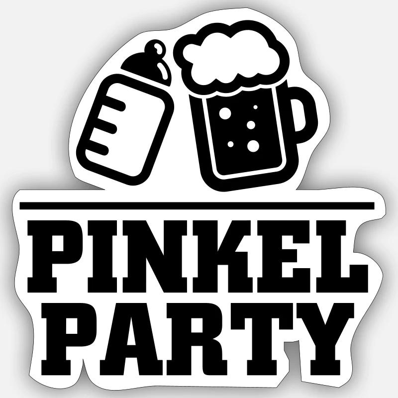 Pinkel Party - Sticker size S (10 x 10 cm) - white matte