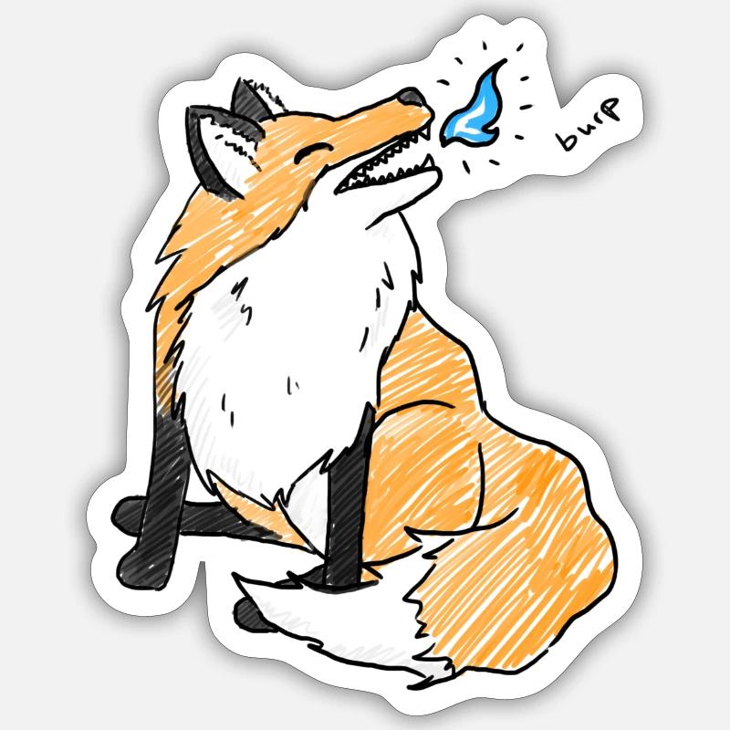burp - Sticker size S (10 x 10 cm) - white matte