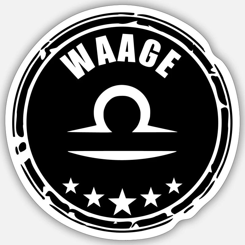 Sternzeichen Waage Sticker Größe S (10 x 10 cm)