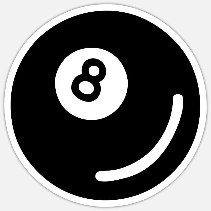 Boule de billard 01 Sticker taille S (10 x 10 cm)