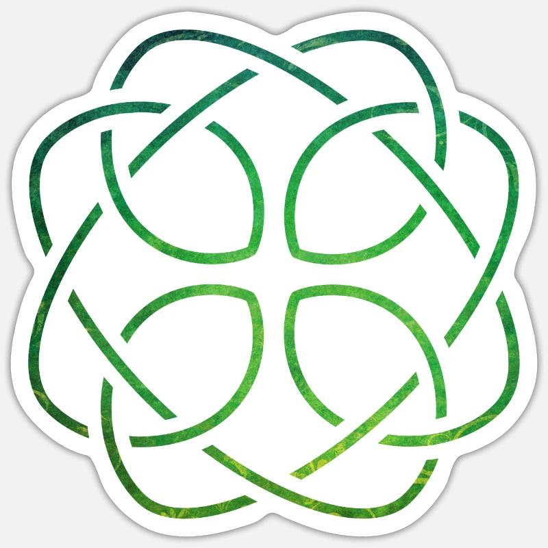 Celtic Knot - Sticker taille S (10 x 10 cm) - blanc mat