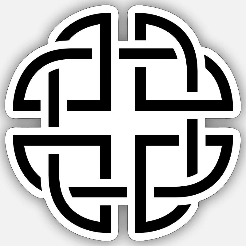 Celtic Knot - Sticker Größe S (10 x 10 cm) - Mattweiß
