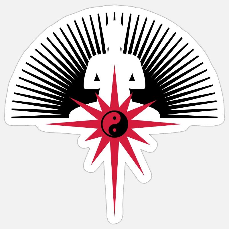 BUDDHA Stern - Sticker Größe S (10 x 10 cm) - Mattweiß