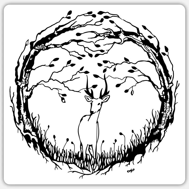 La forêt Sticker taille S (10 x 10 cm)