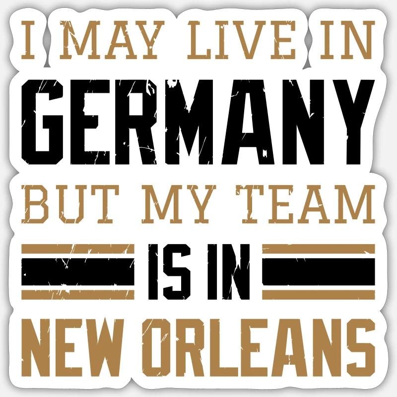 New Orleans - Sticker Größe S (10 x 10 cm) - Mattweiß