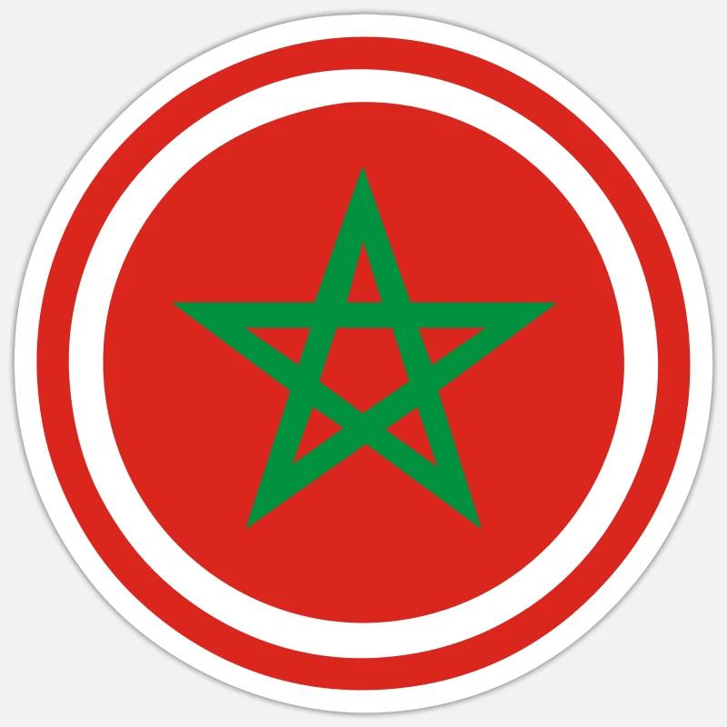 Morocco Emblem - Sticker size S (10 x 10 cm) - white matte