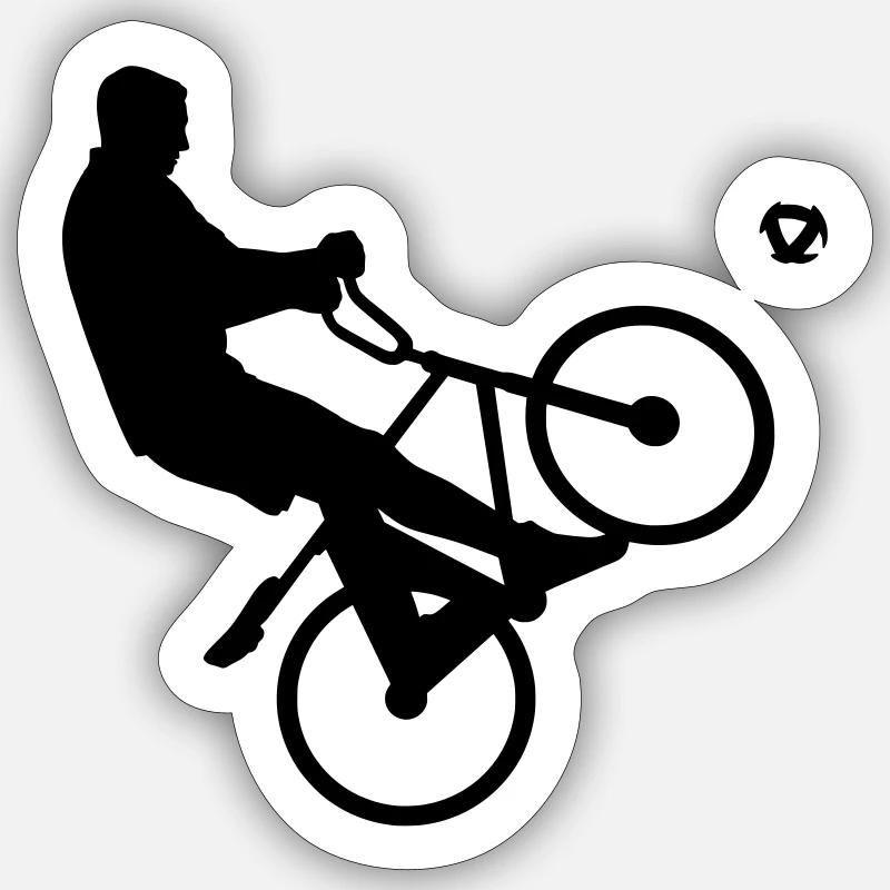 Cycle ball - Sticker size S (10 x 10 cm) - white matte