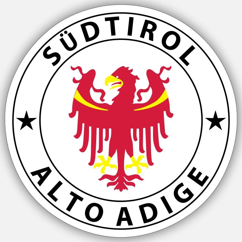 Tyrol du Sud - Sticker taille S (10 x 10 cm) - blanc mat