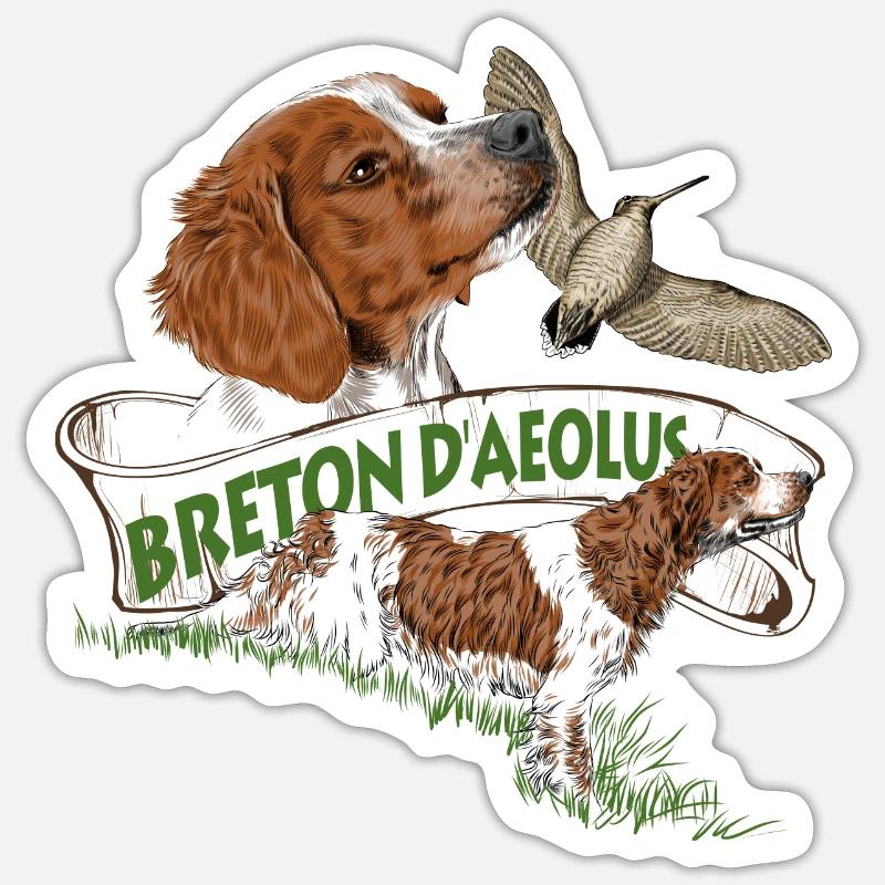 breton daeolus - Sticker formato S (10 x 10 cm) - bianco opaco