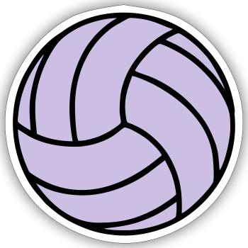 Volleyball 2 colors - Sticker size S (10 x 10 cm) - white matte - Front