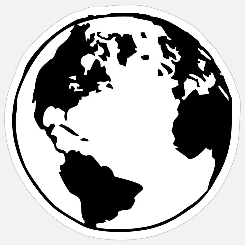 Our planet - Sticker size S (10 x 10 cm) - white matte