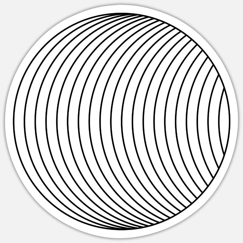 circles - Sticker size S (10 x 10 cm) - white matte