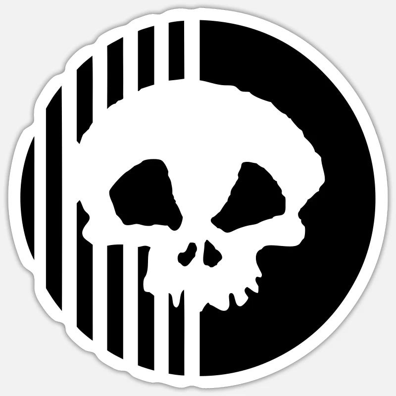 Skull 02 - Sticker size S (10 x 10 cm) - white matte