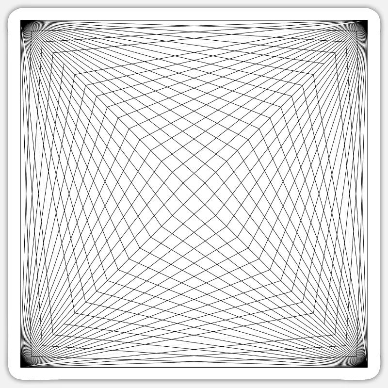 conception de la ligne - Sticker taille S (10 x 10 cm) - blanc mat