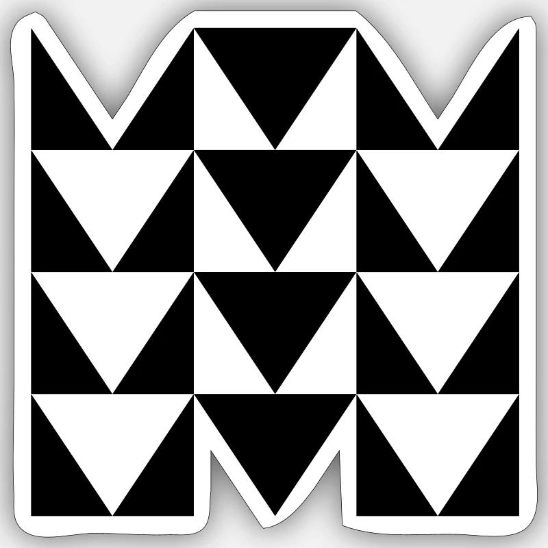Muster - Sticker Größe S (10 x 10 cm) - Mattweiß