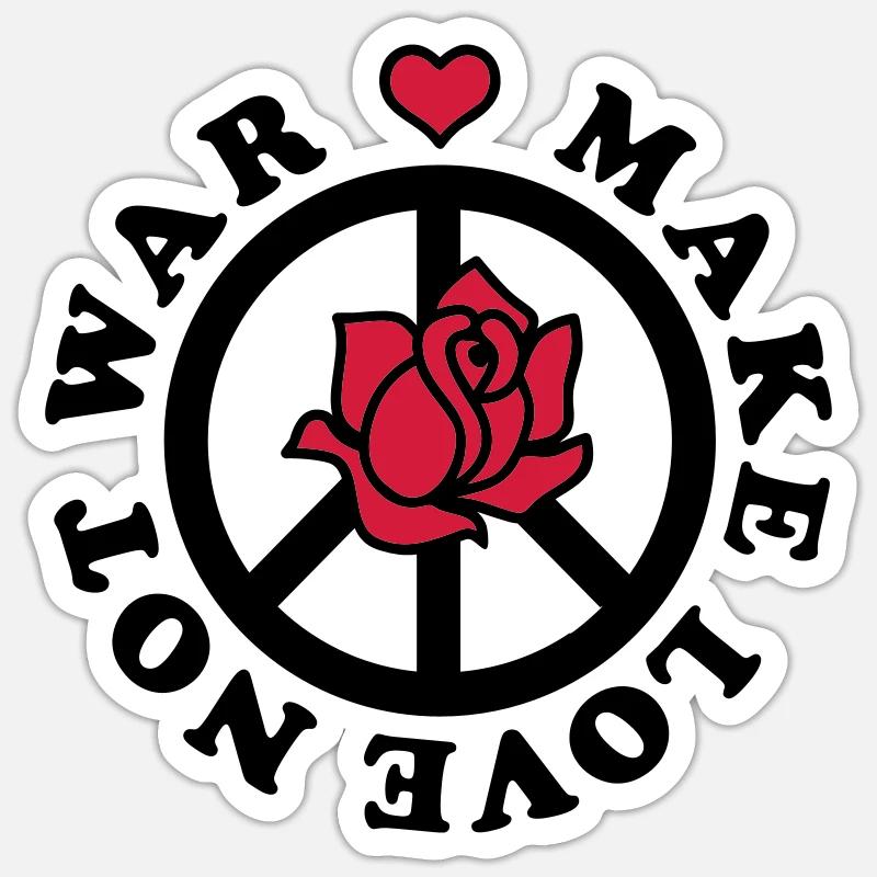 Faites l'amour pas la guerre - Faites l'amour, pas Sticker taille S (10 x 10 cm)